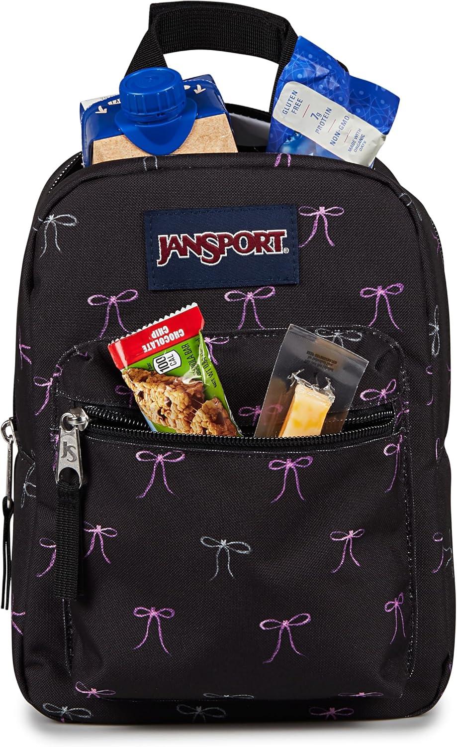 imageJanSport Big Break Insulated Lunch Bag  Small SoftSided Cooler Ideal for Class Work or Meal Prep BlackBad Bows
