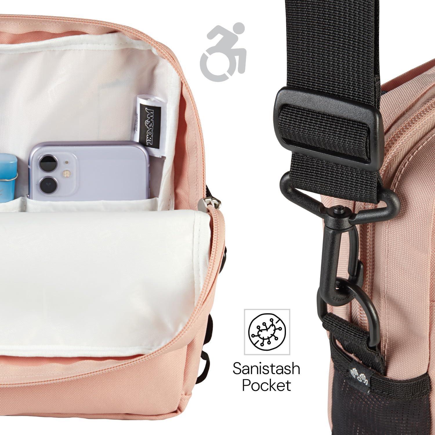 imageJanSport Central Adaptive Accessory Bag  Wheelchair ampamp Walker Compatible Versatile Carry Options TuckAway Adjustable Loops SaniStash Pocket for Easy Access Cyberspace Galaxy