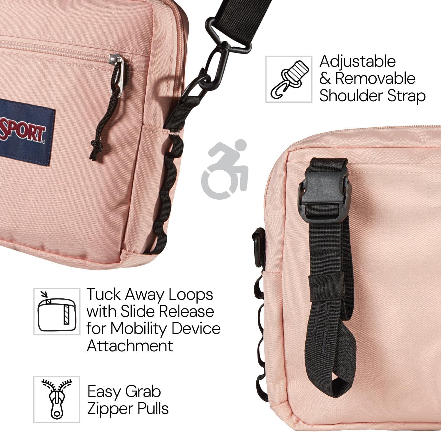 imageJanSport Central Adaptive Accessory Bag  Wheelchair ampamp Walker Compatible Versatile Carry Options TuckAway Adjustable Loops SaniStash Pocket for Easy Access Cyberspace Galaxy