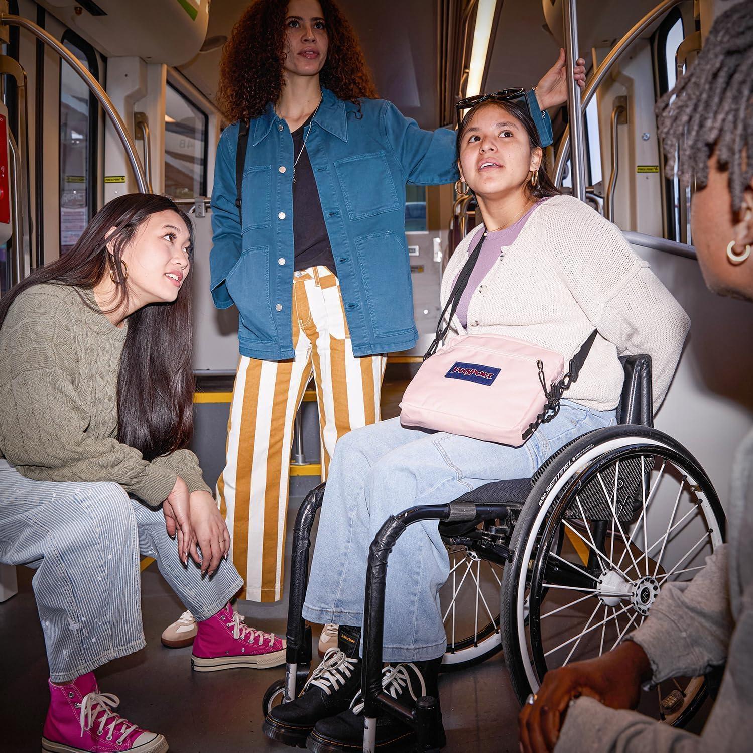 imageJanSport Central Adaptive Accessory Bag  Wheelchair ampamp Walker Compatible Versatile Carry Options TuckAway Adjustable Loops SaniStash Pocket for Easy Access Cyberspace Galaxy