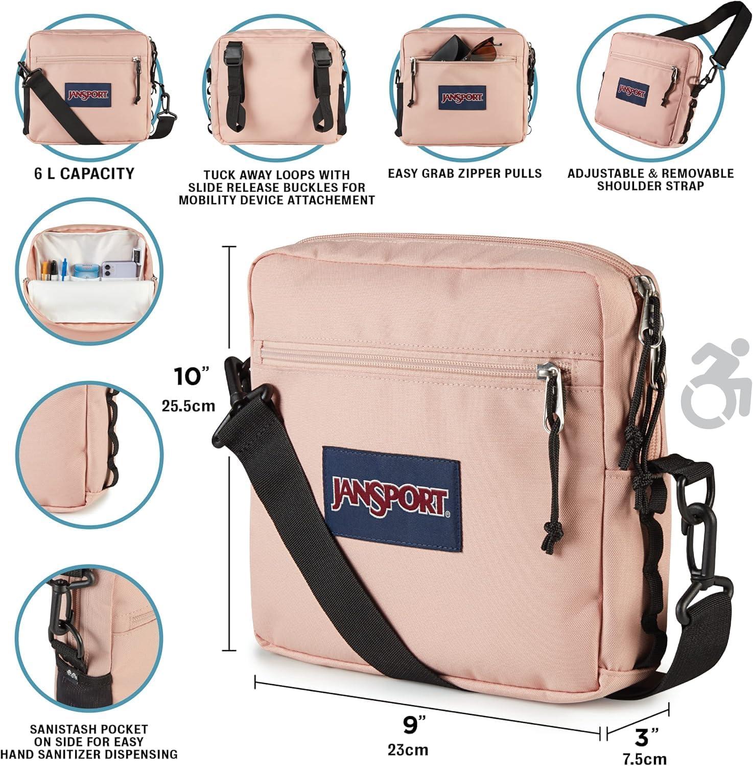 imageJanSport Central Adaptive Accessory Bag  Wheelchair ampamp Walker Compatible Versatile Carry Options TuckAway Adjustable Loops SaniStash Pocket for Easy Access Cyberspace Galaxy