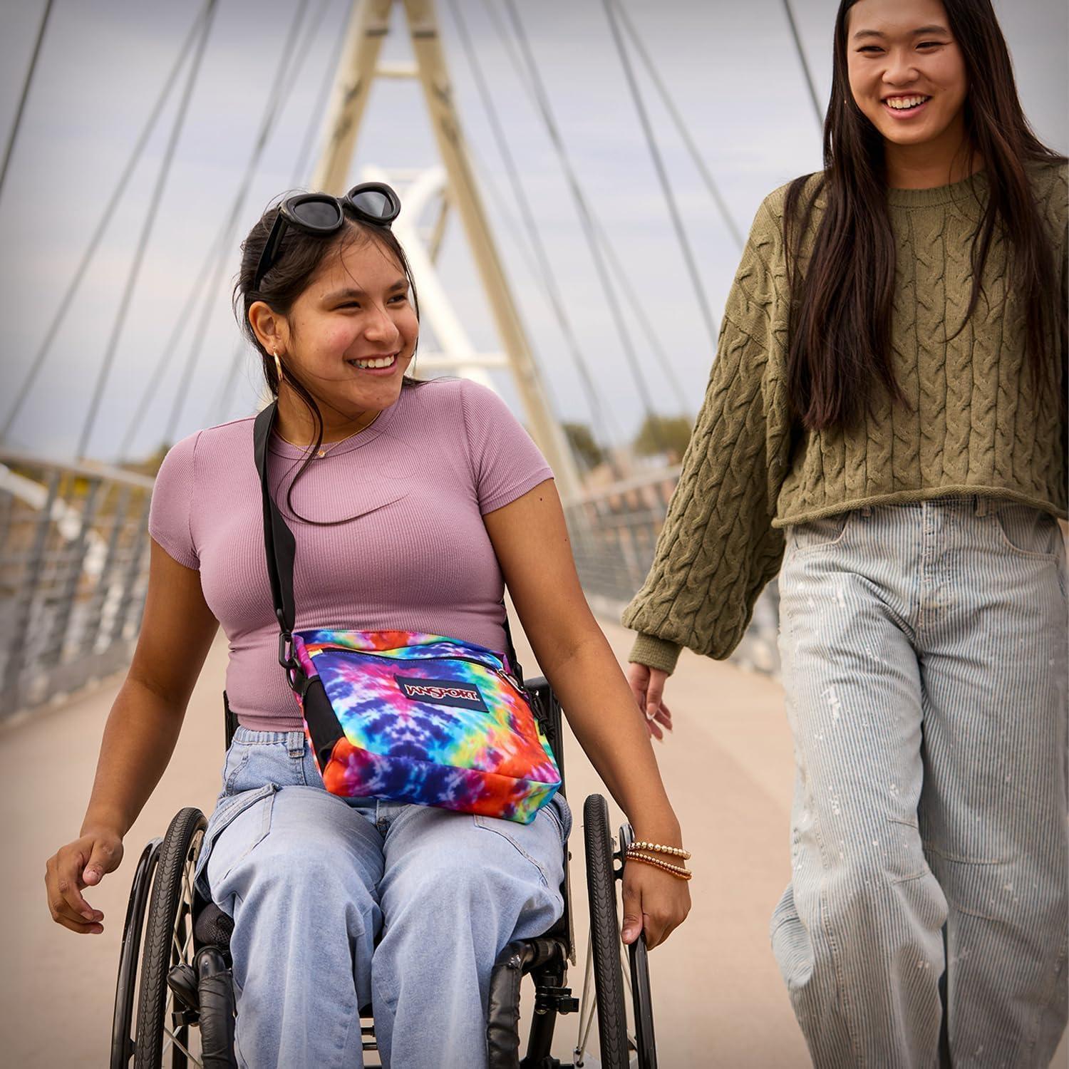 imageJanSport Central Adaptive Accessory Bag  Wheelchair ampamp Walker Compatible Versatile Carry Options TuckAway Adjustable Loops SaniStash Pocket for Easy Access Cyberspace Galaxy