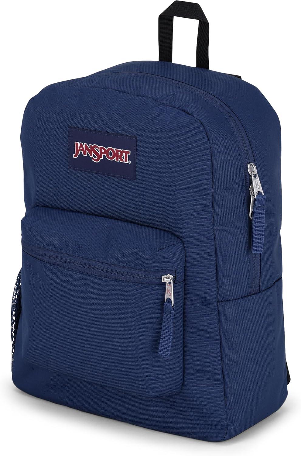 imageJanSport Cross Town Backpack 17quot x 125quot x 6quot Simple Bag for Everyone with 1 Main Compartment Front Utility Pocket Premium Class Accessories BlackNavy