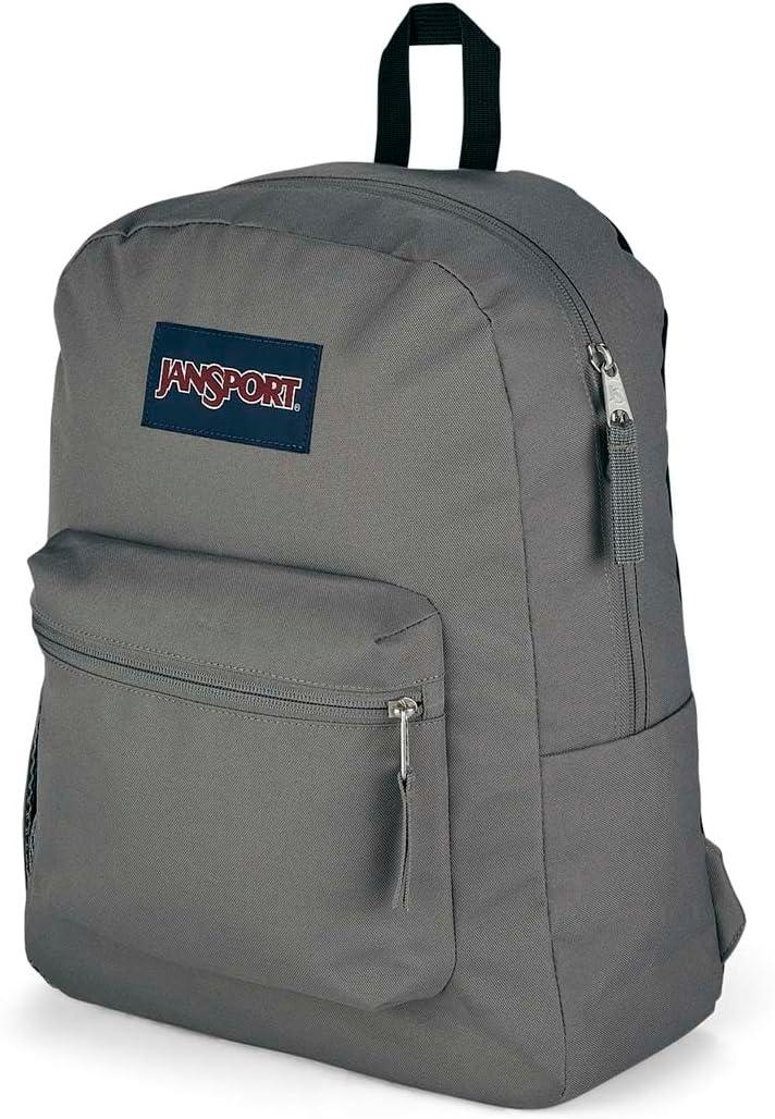 imageJanSport Cross Town Backpack 17quot x 125quot x 6quot Simple Bag for Everyone with 1 Main Compartment Front Utility Pocket Premium Class Accessories BlackGraphite Grey