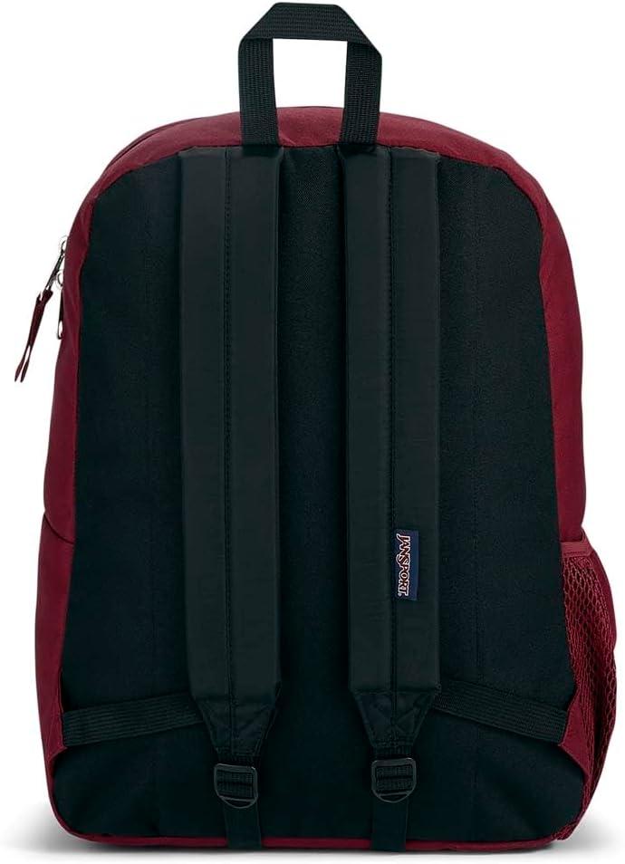 imageJanSport Cross Town Backpack 17quot x 125quot x 6quot Simple Bag for Everyone with 1 Main Compartment Front Utility Pocket Premium Class Accessories BlackRusset Red