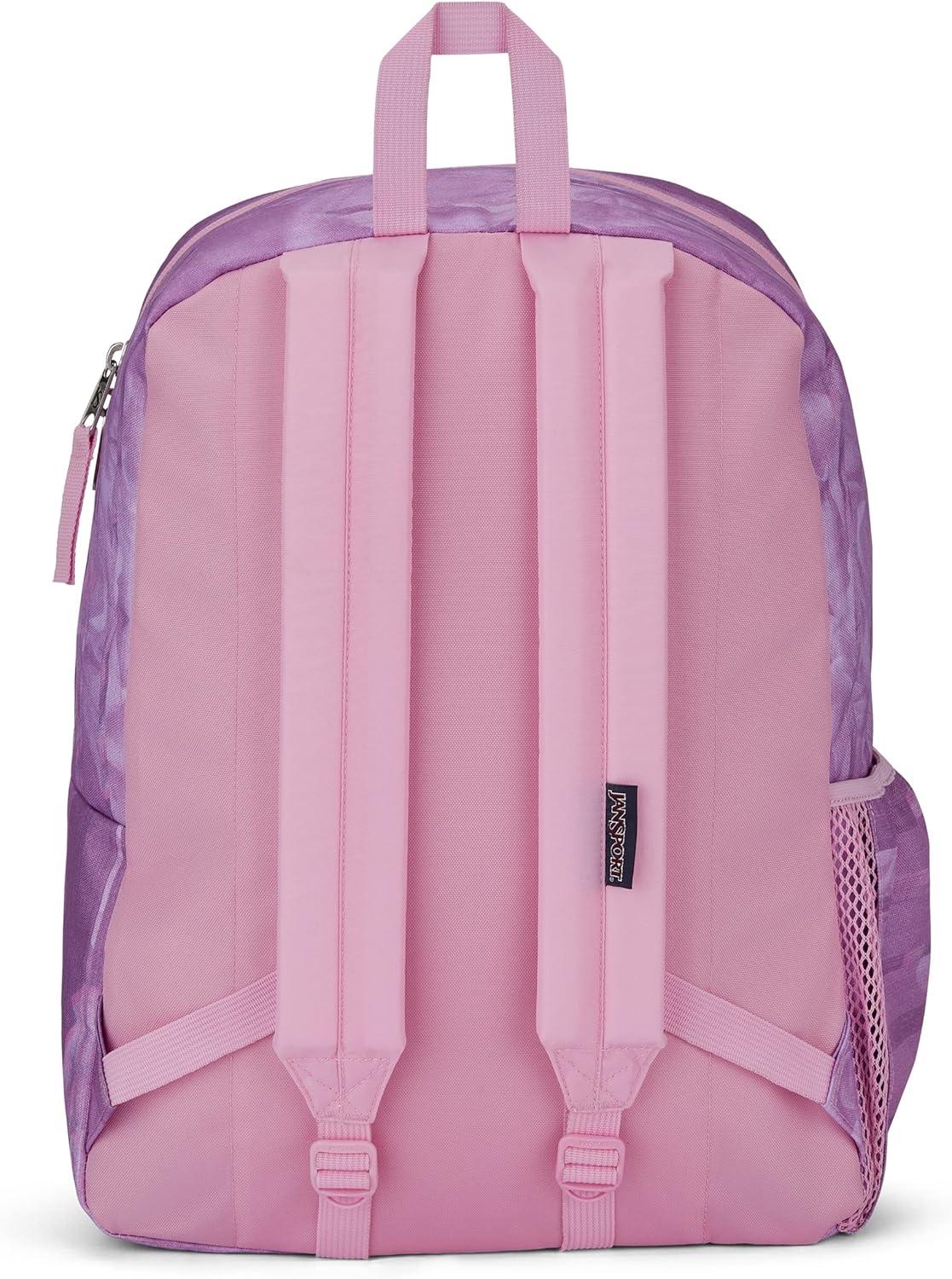 imageJanSport Cross Town Backpack 17quot x 125quot x 6quot Simple Bag for Everyone with 1 Main Compartment Front Utility Pocket Premium Class Accessories BlackStatic Rose