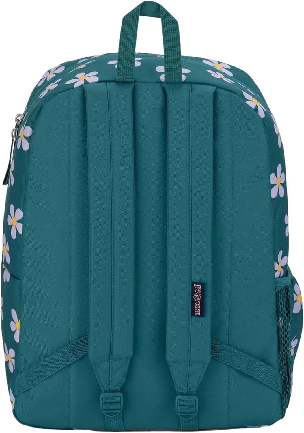 imageJanSport Cross Town Backpack 17quot x 125quot x 6quot Simple Bag for Everyone with 1 Main Compartment Front Utility Pocket Premium Class Accessories BlackPrecious Petals