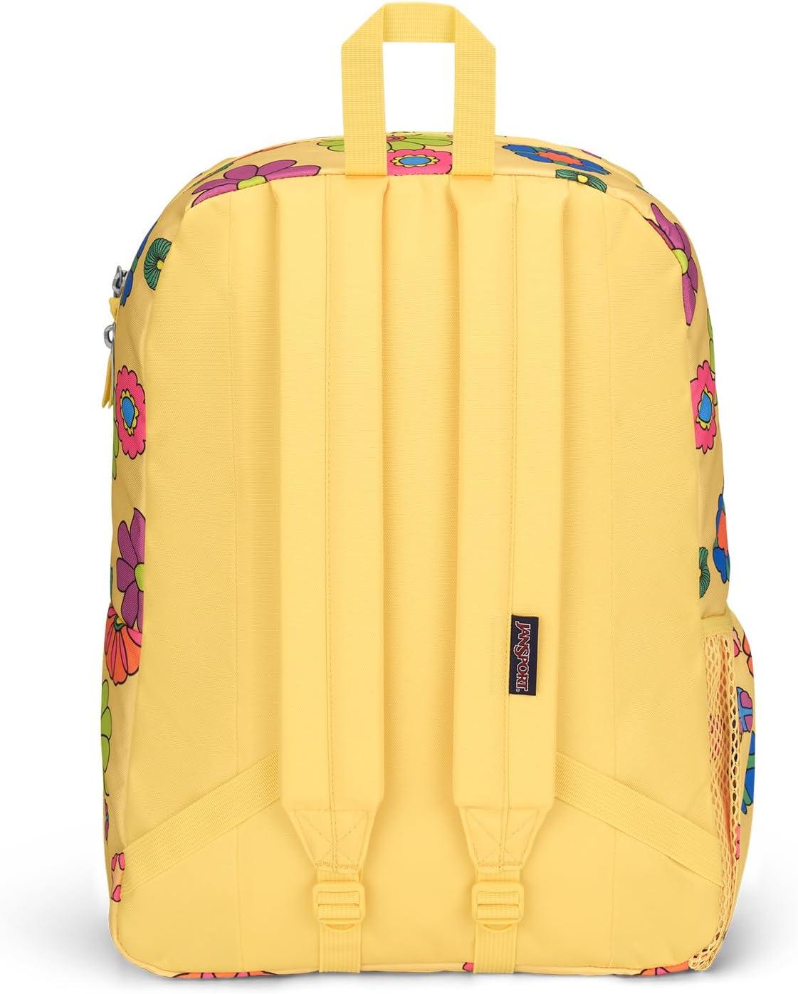 imageJanSport Cross Town Backpack 17quot x 125quot x 6quot Simple Bag for Everyone with 1 Main Compartment Front Utility Pocket Premium Class Accessories BlackPower to the Flower