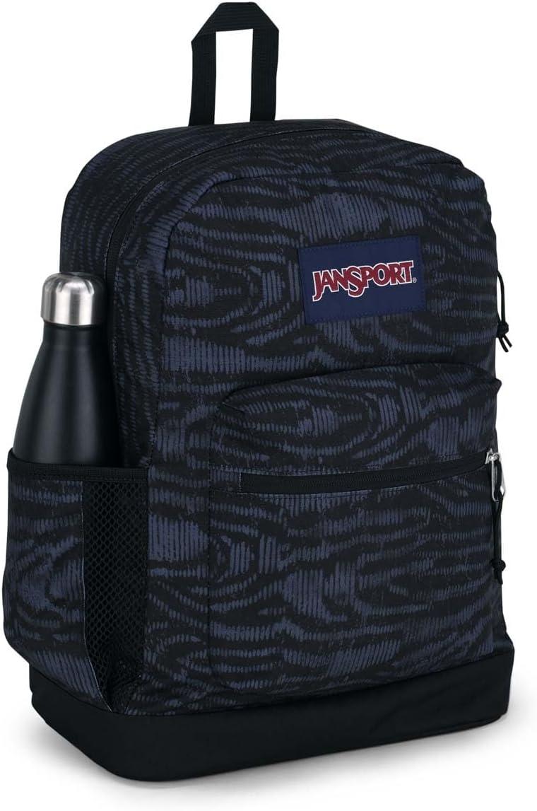 imageJanSport Cross Town Plus Backpack  Large Main Compartment Side Water Bottle Pocket 15Inch Padded Laptop Sleeve  BlackAbstract Animal