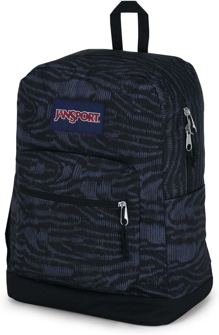 imageJanSport Cross Town Plus Backpack  Large Main Compartment Side Water Bottle Pocket 15Inch Padded Laptop Sleeve  BlackAbstract Animal