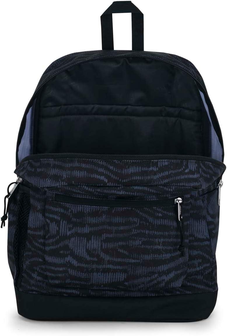 imageJanSport Cross Town Plus Backpack  Large Main Compartment Side Water Bottle Pocket 15Inch Padded Laptop Sleeve  BlackAbstract Animal