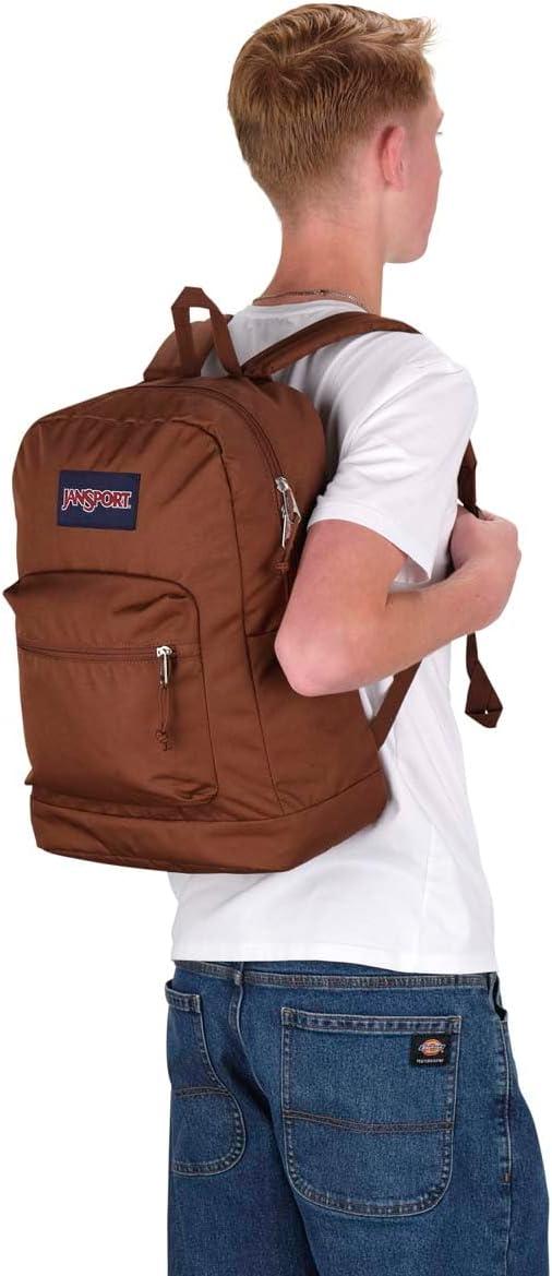 imageJanSport Cross Town Plus Backpack  Large Main Compartment Side Water Bottle Pocket 15Inch Padded Laptop Sleeve  BlackBasic Brown