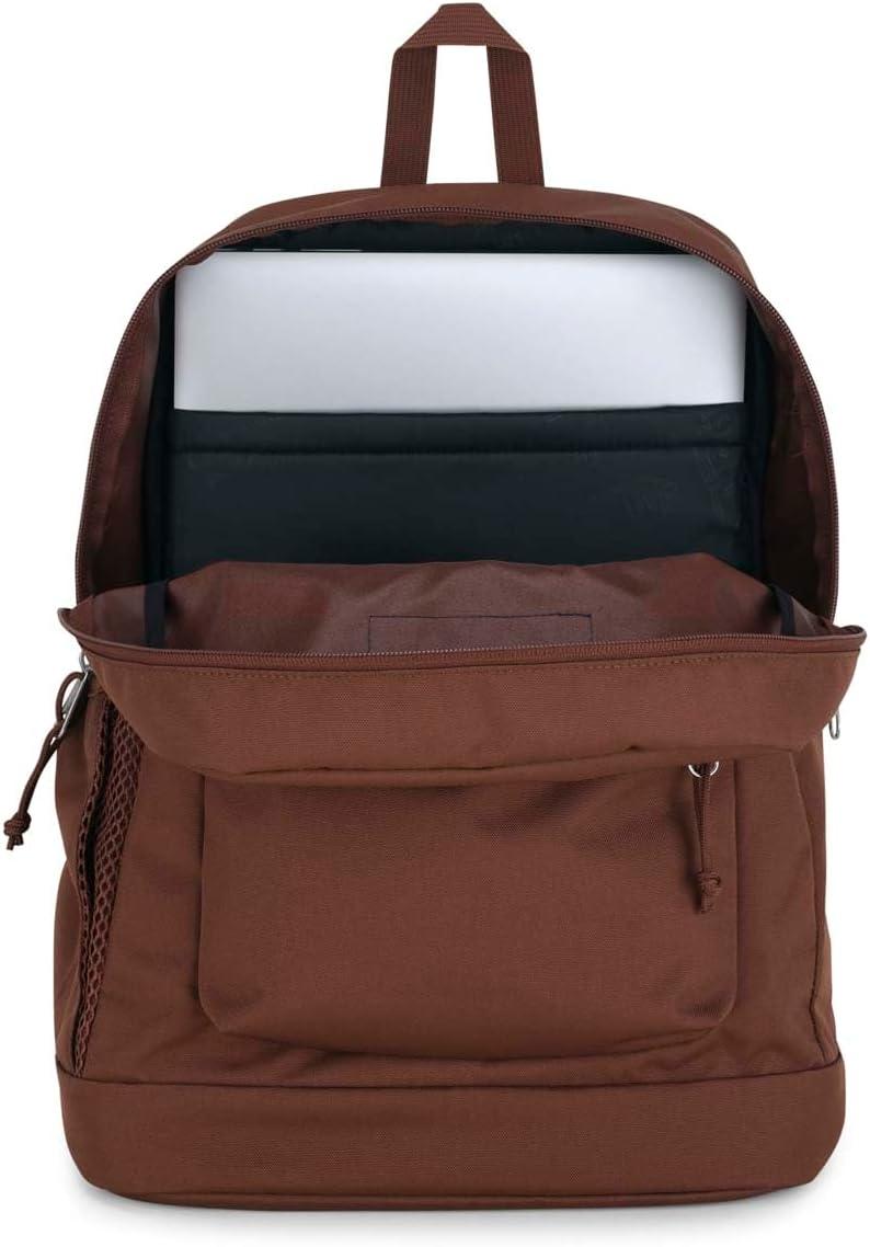 imageJanSport Cross Town Plus Backpack  Large Main Compartment Side Water Bottle Pocket 15Inch Padded Laptop Sleeve  BlackBasic Brown