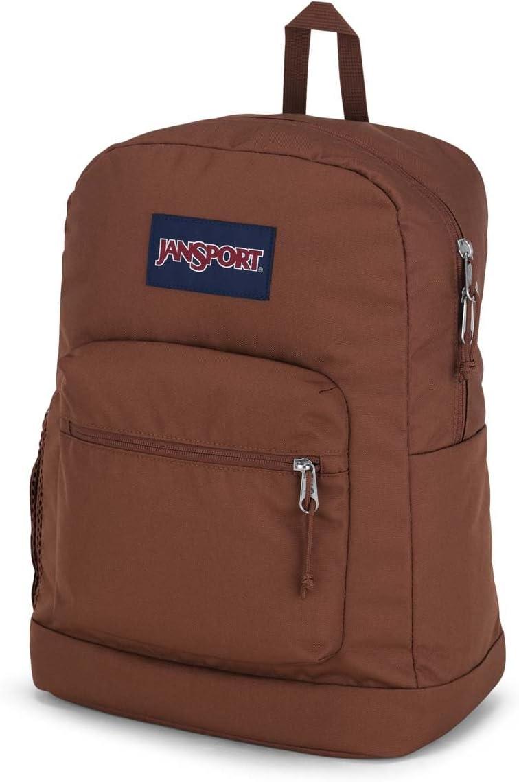 imageJanSport Cross Town Plus Backpack  Large Main Compartment Side Water Bottle Pocket 15Inch Padded Laptop Sleeve  BlackBasic Brown