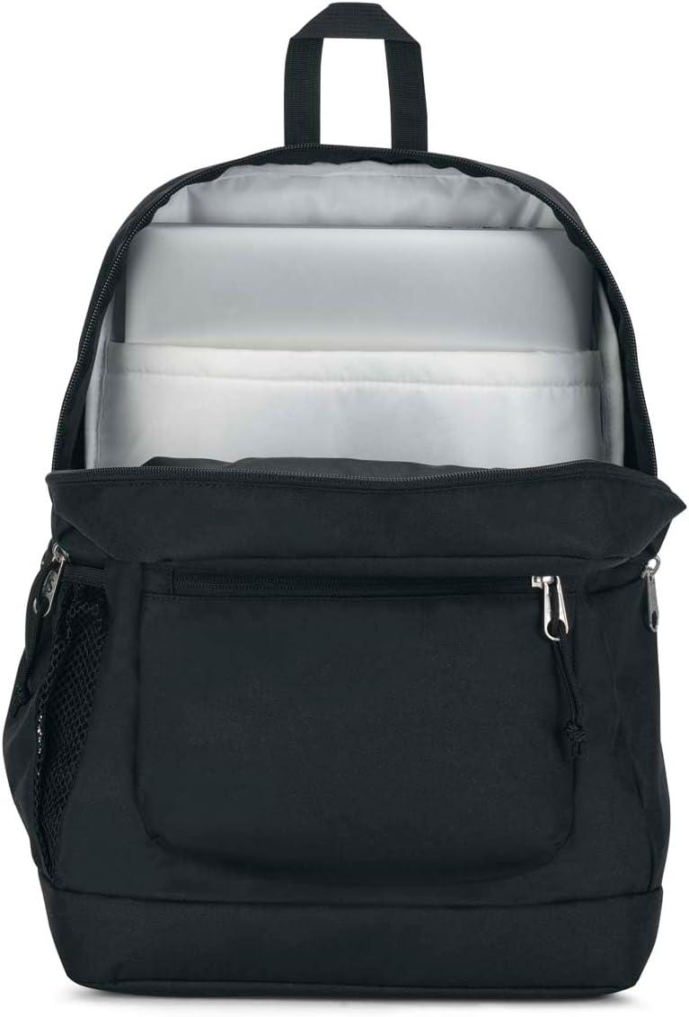 imageJanSport Cross Town Plus Backpack  Large Main Compartment Side Water Bottle Pocket 15Inch Padded Laptop Sleeve  BlackBlack