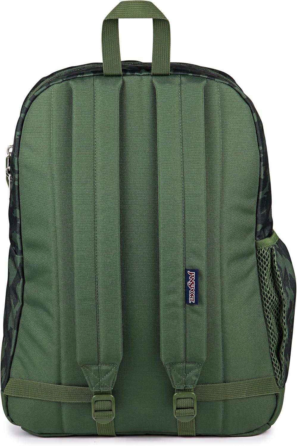 imageJanSport Cross Town Plus Backpack  Large Main Compartment Side Water Bottle Pocket 15Inch Padded Laptop Sleeve  BlackCamo Illusion