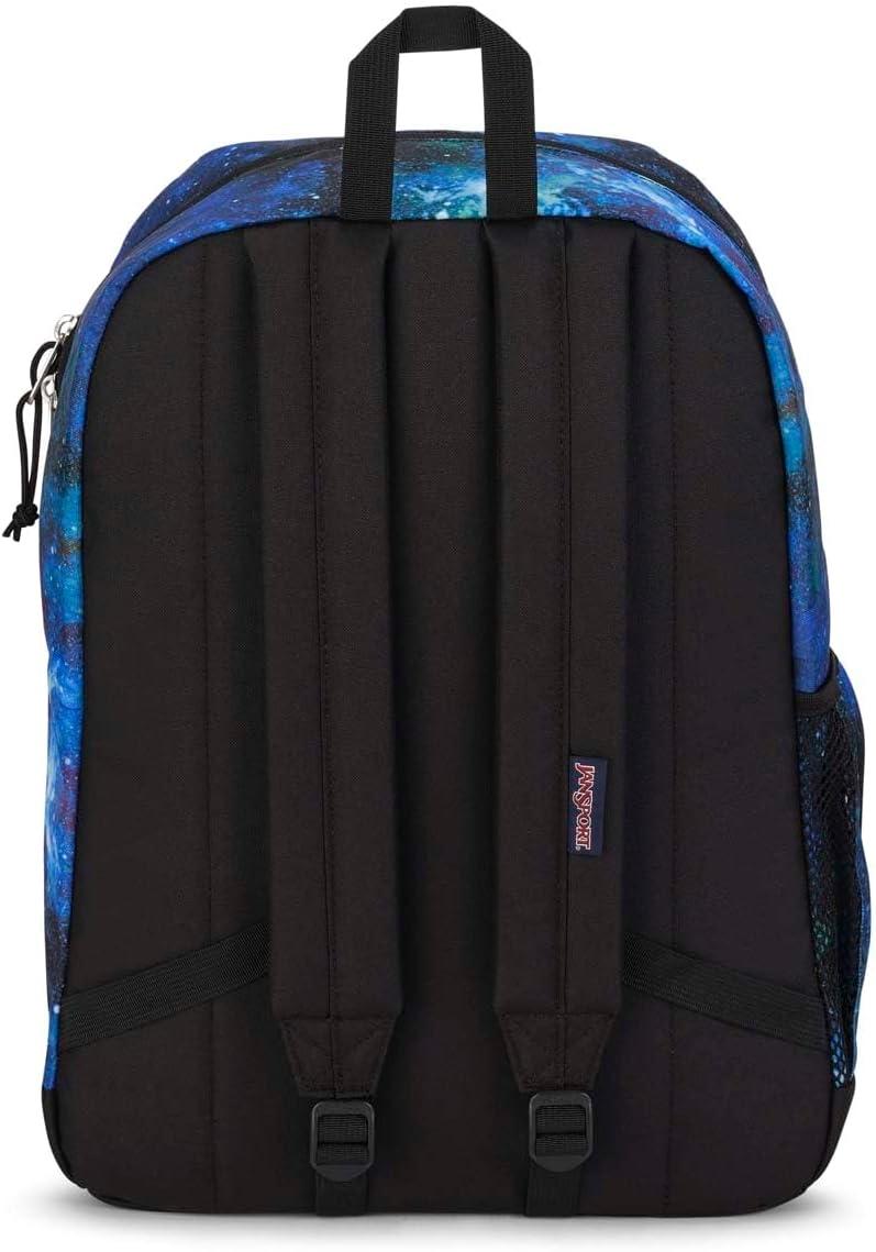imageJanSport Cross Town Plus Backpack  Large Main Compartment Side Water Bottle Pocket 15Inch Padded Laptop Sleeve  BlackCyberspace Galaxy