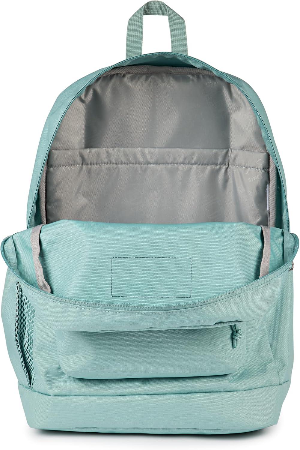imageJanSport Cross Town Plus Backpack  Large Main Compartment Side Water Bottle Pocket 15Inch Padded Laptop Sleeve  BlackFaded Sage