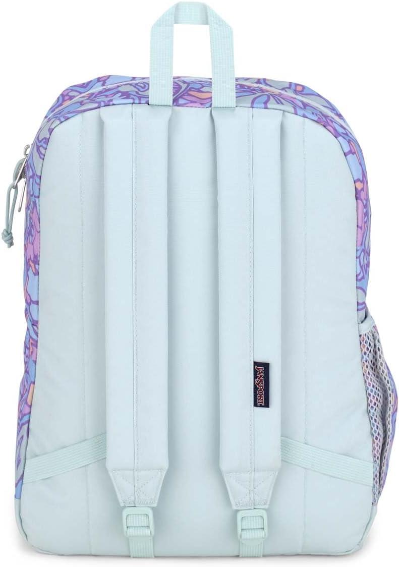 imageJanSport Cross Town Plus Backpack  Large Main Compartment Side Water Bottle Pocket 15Inch Padded Laptop Sleeve  BlackFluid Floral Pastel Lilac
