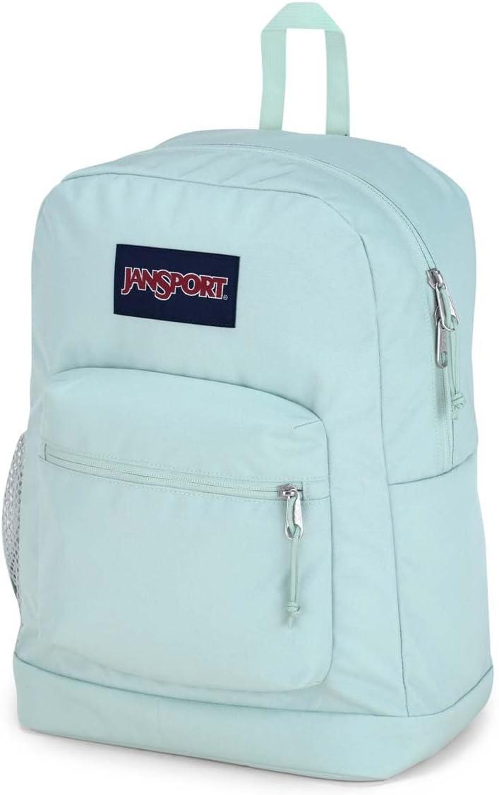 imageJanSport Cross Town Plus Backpack  Large Main Compartment Side Water Bottle Pocket 15Inch Padded Laptop Sleeve  BlackFresh Mint