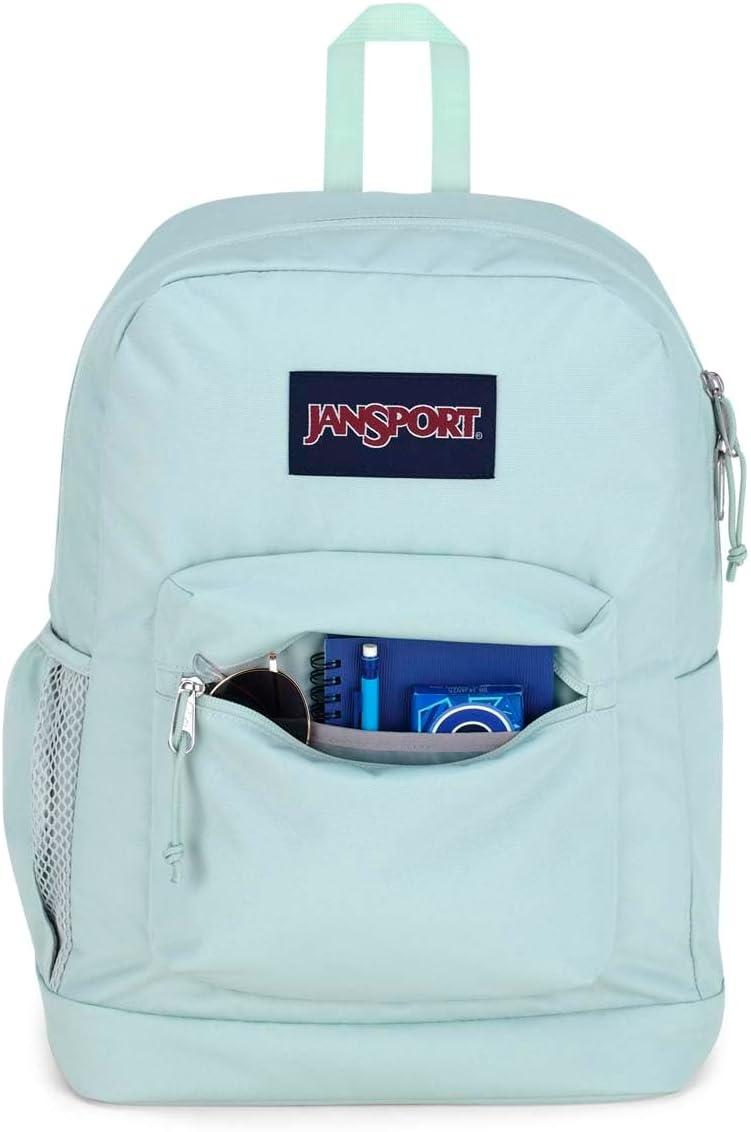 imageJanSport Cross Town Plus Backpack  Large Main Compartment Side Water Bottle Pocket 15Inch Padded Laptop Sleeve  BlackFresh Mint