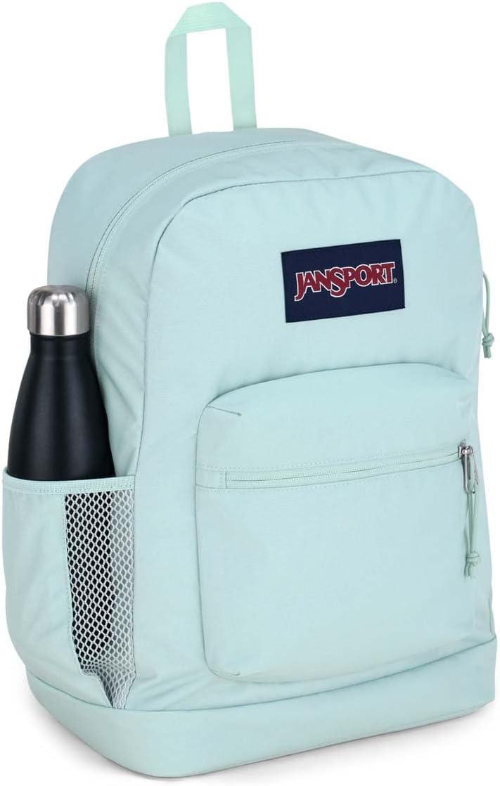 imageJanSport Cross Town Plus Backpack  Large Main Compartment Side Water Bottle Pocket 15Inch Padded Laptop Sleeve  BlackFresh Mint