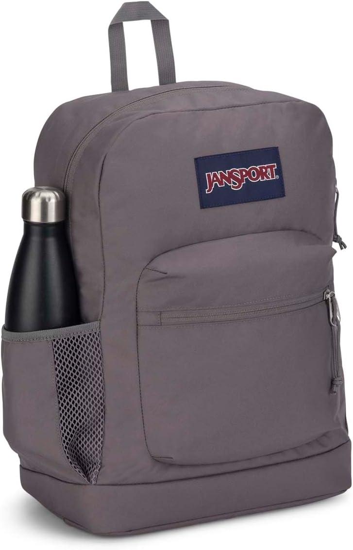 imageJanSport Cross Town Plus Backpack  Large Main Compartment Side Water Bottle Pocket 15Inch Padded Laptop Sleeve  BlackGraphite Grey