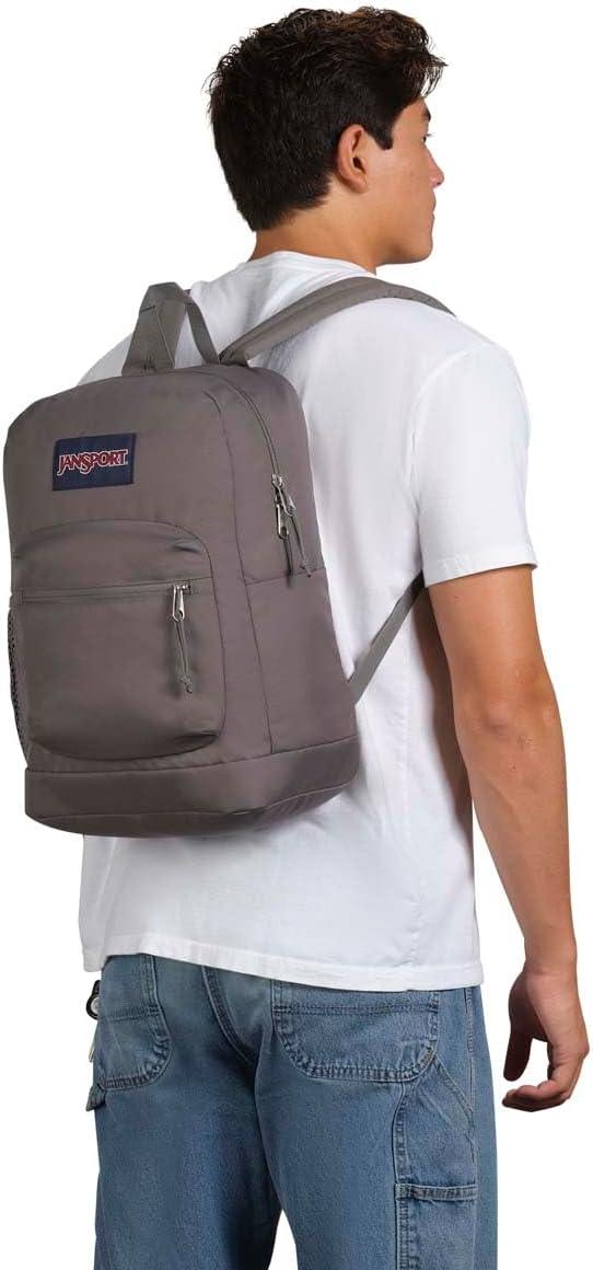 imageJanSport Cross Town Plus Backpack  Large Main Compartment Side Water Bottle Pocket 15Inch Padded Laptop Sleeve  BlackGraphite Grey