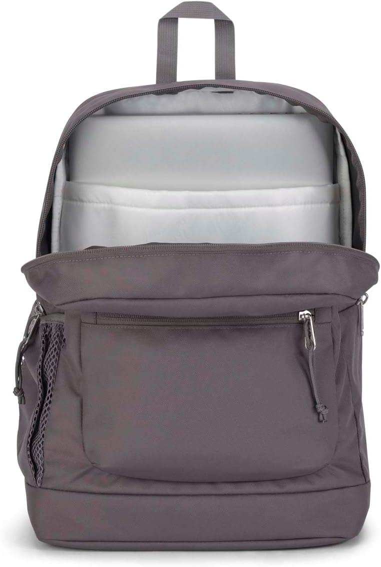 imageJanSport Cross Town Plus Backpack  Large Main Compartment Side Water Bottle Pocket 15Inch Padded Laptop Sleeve  BlackGraphite Grey