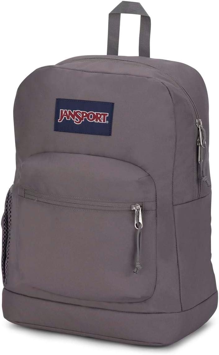 imageJanSport Cross Town Plus Backpack  Large Main Compartment Side Water Bottle Pocket 15Inch Padded Laptop Sleeve  BlackGraphite Grey