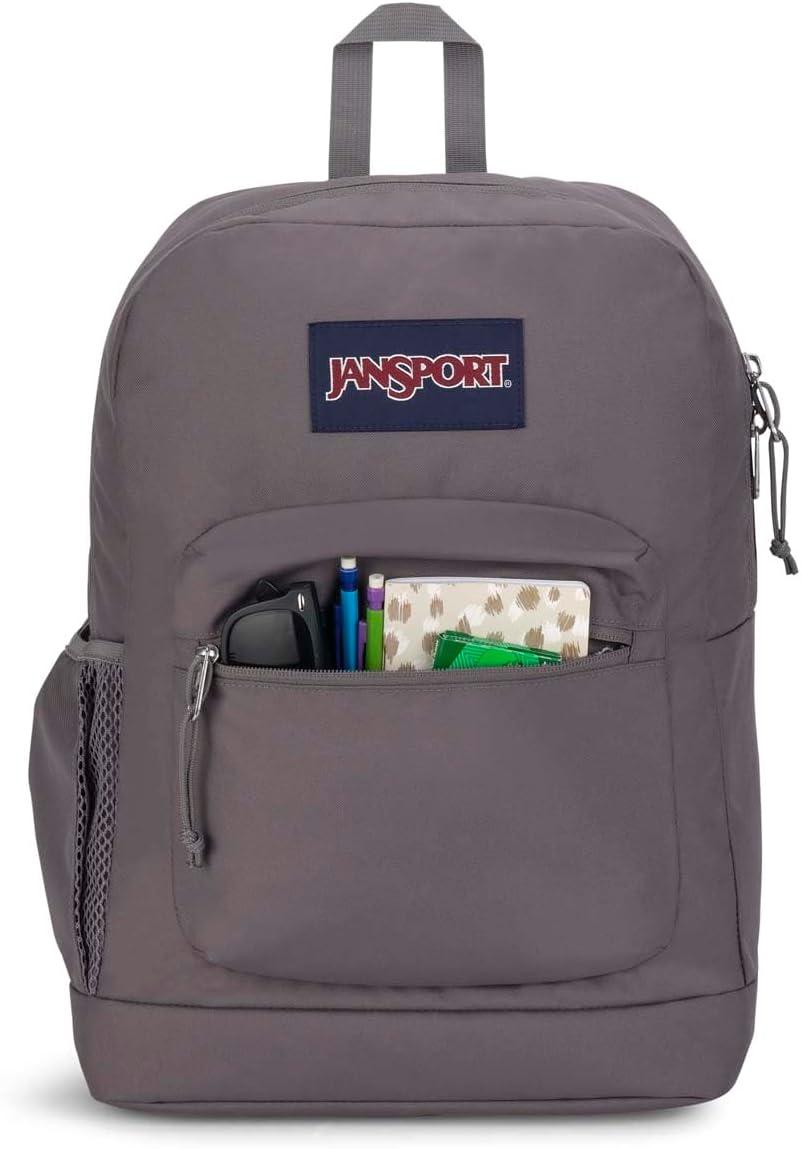 imageJanSport Cross Town Plus Backpack  Large Main Compartment Side Water Bottle Pocket 15Inch Padded Laptop Sleeve  BlackGraphite Grey