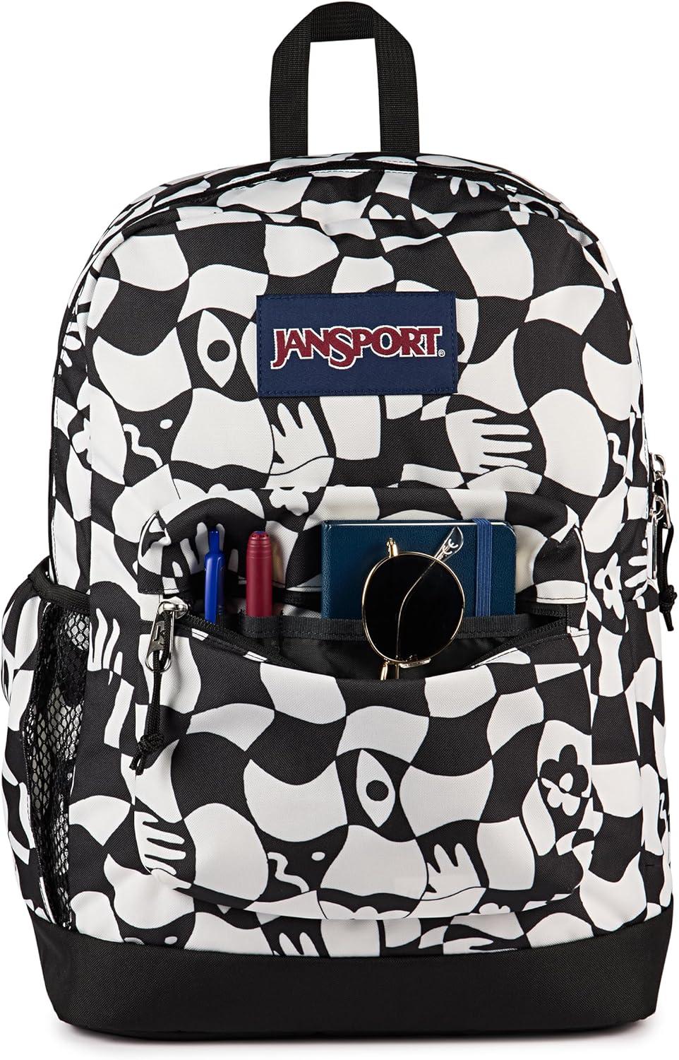imageJanSport Cross Town Plus Backpack  Large Main Compartment Side Water Bottle Pocket 15Inch Padded Laptop Sleeve  BlackGravity Check