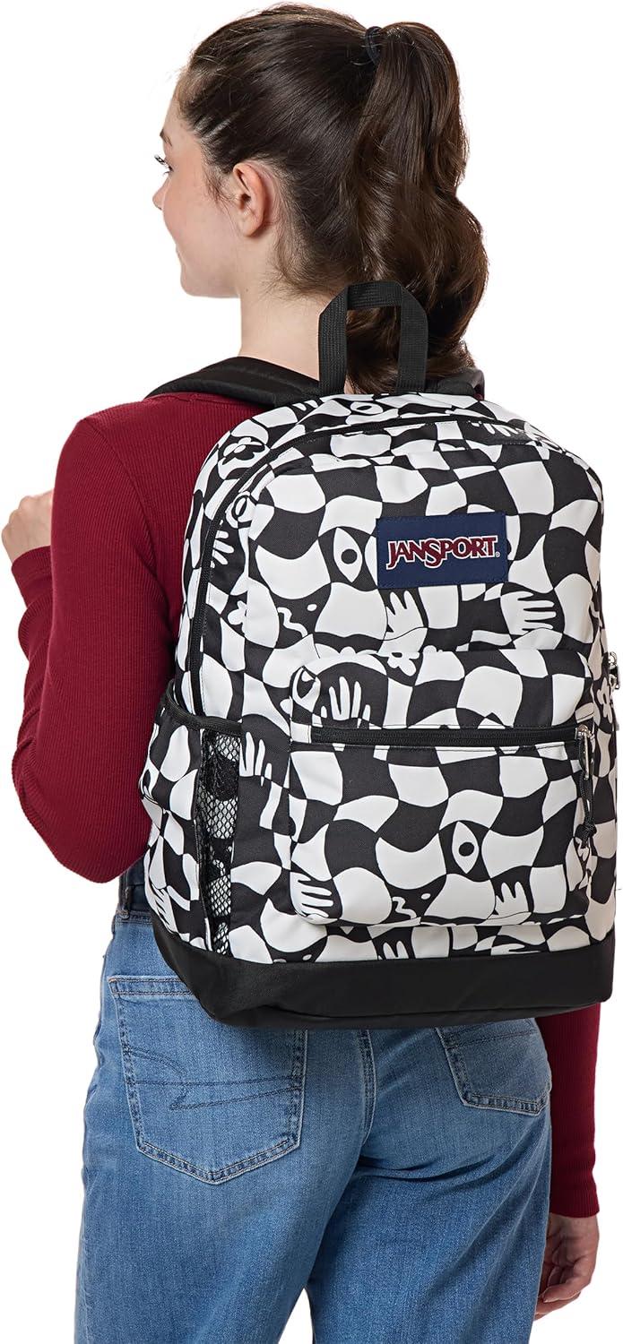 imageJanSport Cross Town Plus Backpack  Large Main Compartment Side Water Bottle Pocket 15Inch Padded Laptop Sleeve  BlackGravity Check