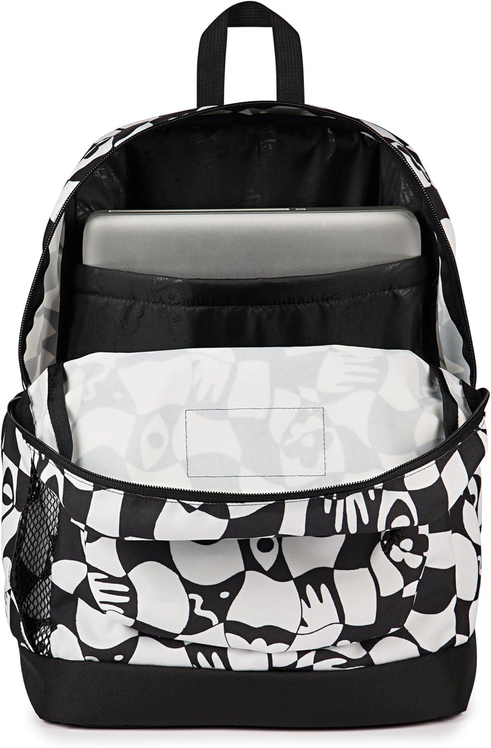 imageJanSport Cross Town Plus Backpack  Large Main Compartment Side Water Bottle Pocket 15Inch Padded Laptop Sleeve  BlackGravity Check