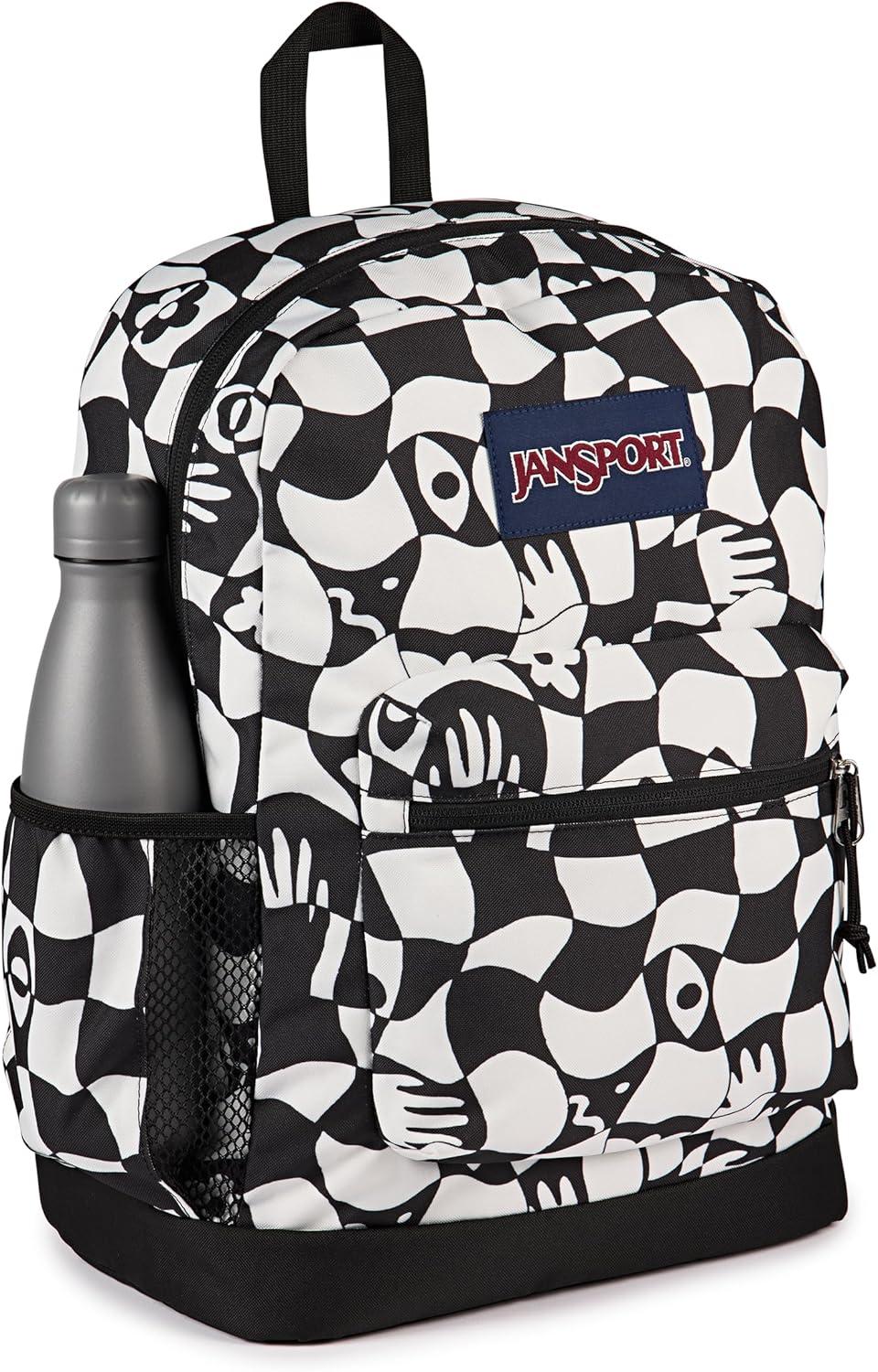 imageJanSport Cross Town Plus Backpack  Large Main Compartment Side Water Bottle Pocket 15Inch Padded Laptop Sleeve  BlackGravity Check