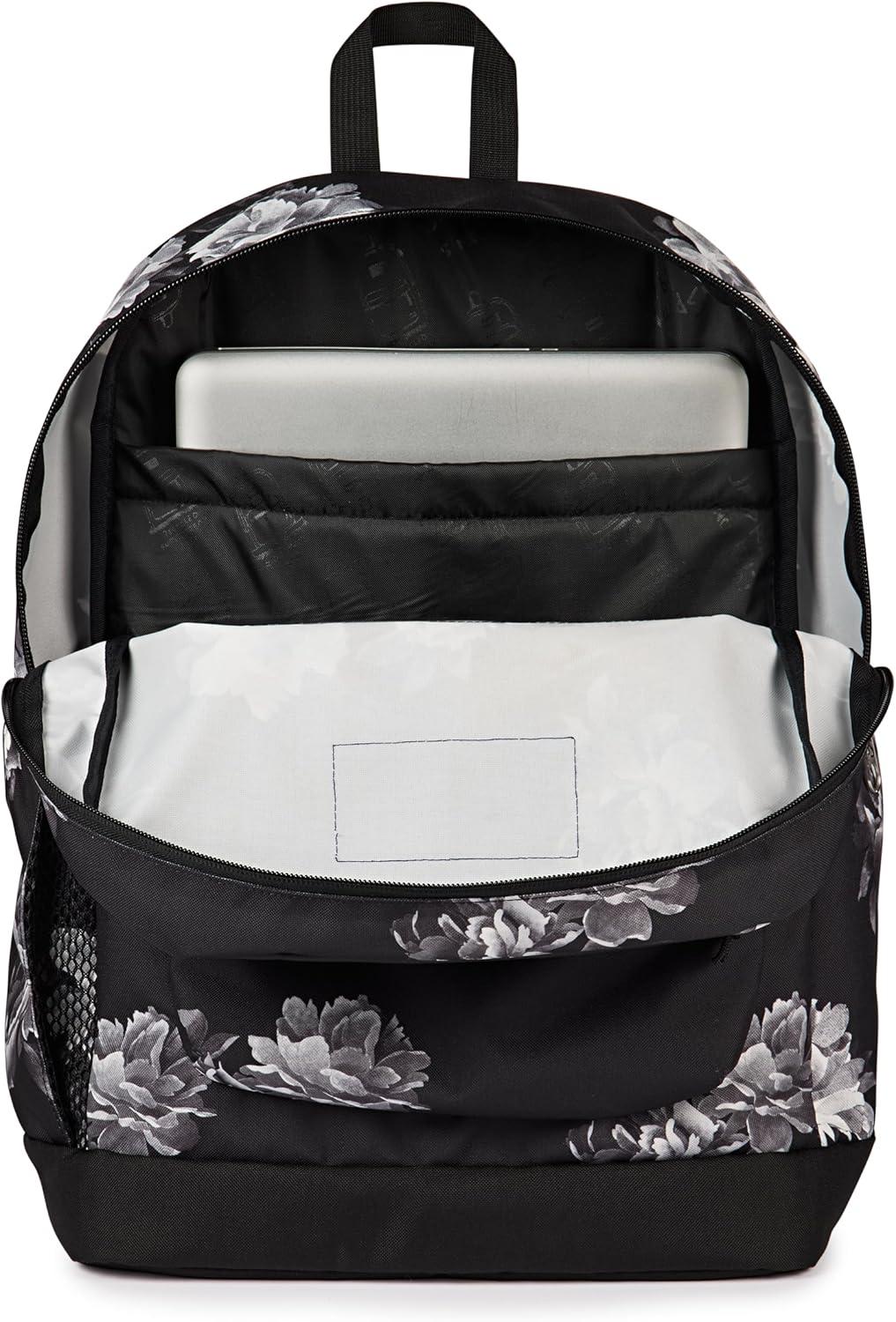 imageJanSport Cross Town Plus Backpack  Large Main Compartment Side Water Bottle Pocket 15Inch Padded Laptop Sleeve  BlackMagnolia Mirage