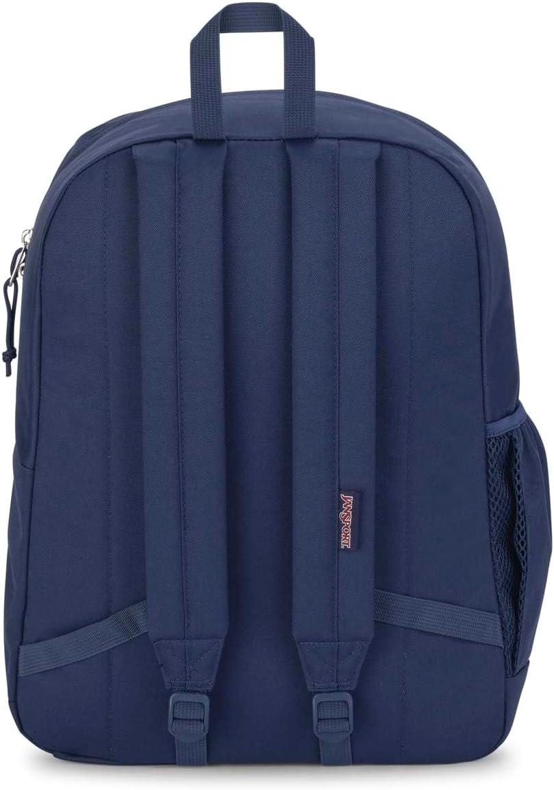 imageJanSport Cross Town Plus Backpack  Large Main Compartment Side Water Bottle Pocket 15Inch Padded Laptop Sleeve  BlackNavy
