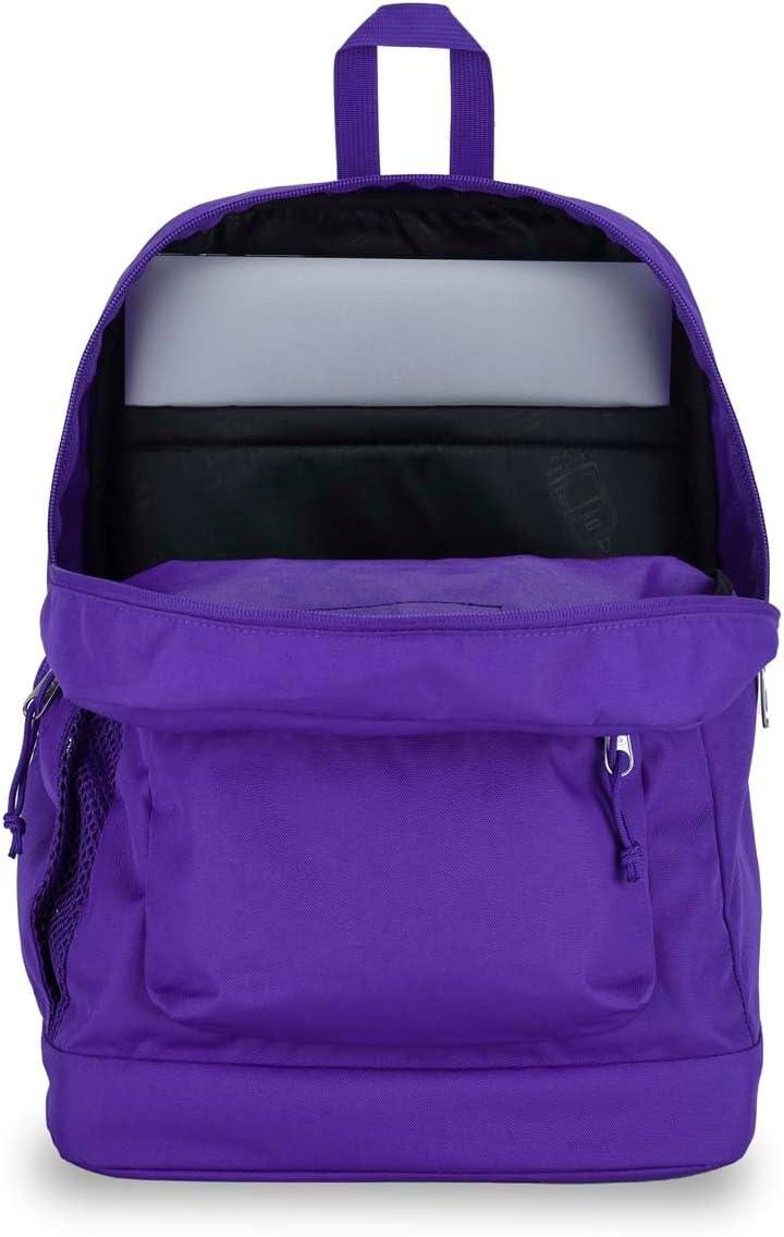 imageJanSport Cross Town Plus Backpack  Large Main Compartment Side Water Bottle Pocket 15Inch Padded Laptop Sleeve  BlackParty Plum