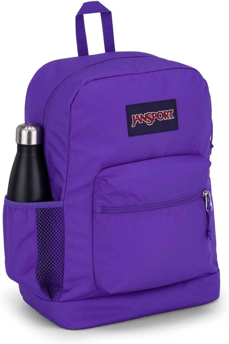 imageJanSport Cross Town Plus Backpack  Large Main Compartment Side Water Bottle Pocket 15Inch Padded Laptop Sleeve  BlackParty Plum
