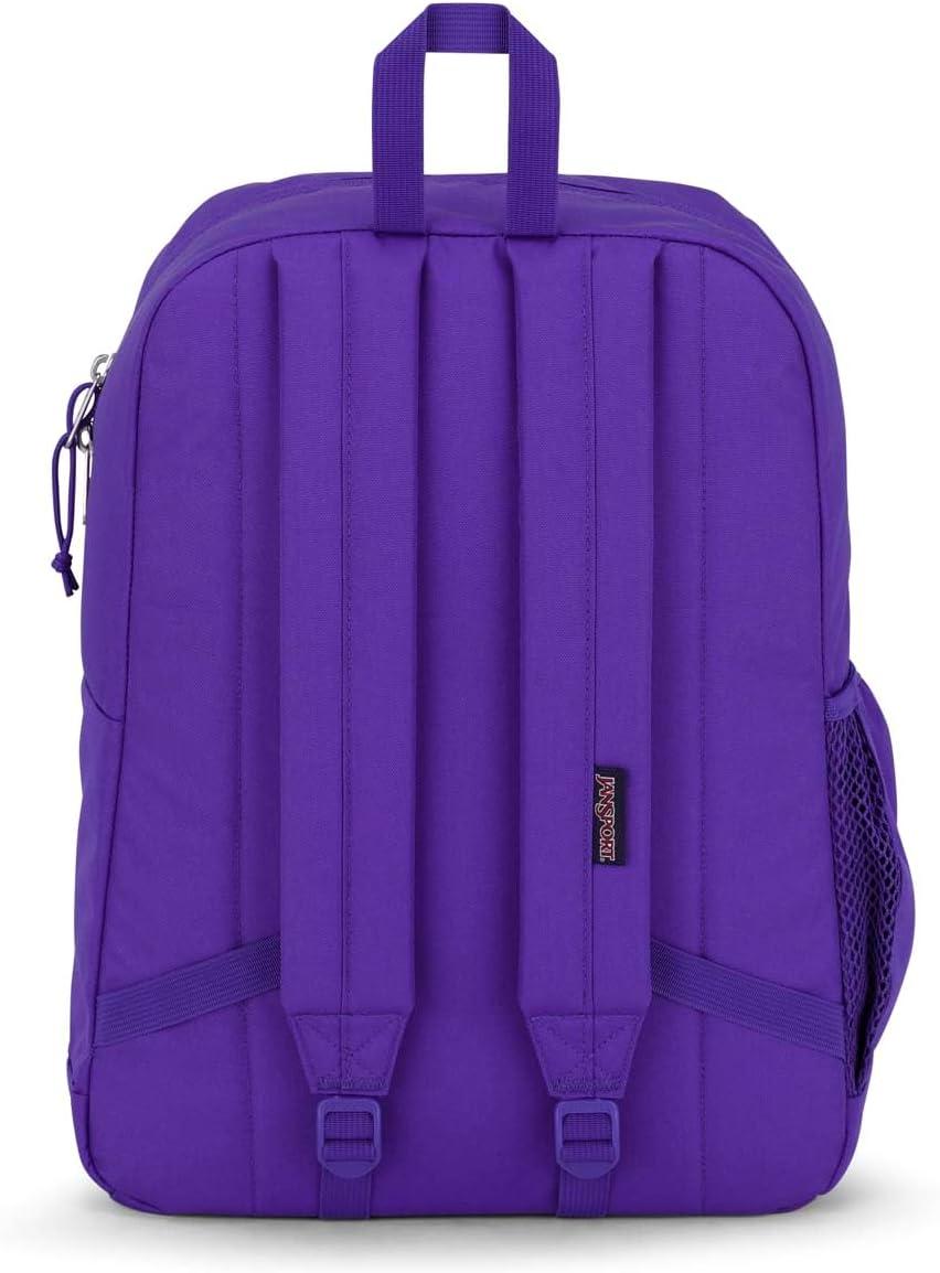 imageJanSport Cross Town Plus Backpack  Large Main Compartment Side Water Bottle Pocket 15Inch Padded Laptop Sleeve  BlackParty Plum
