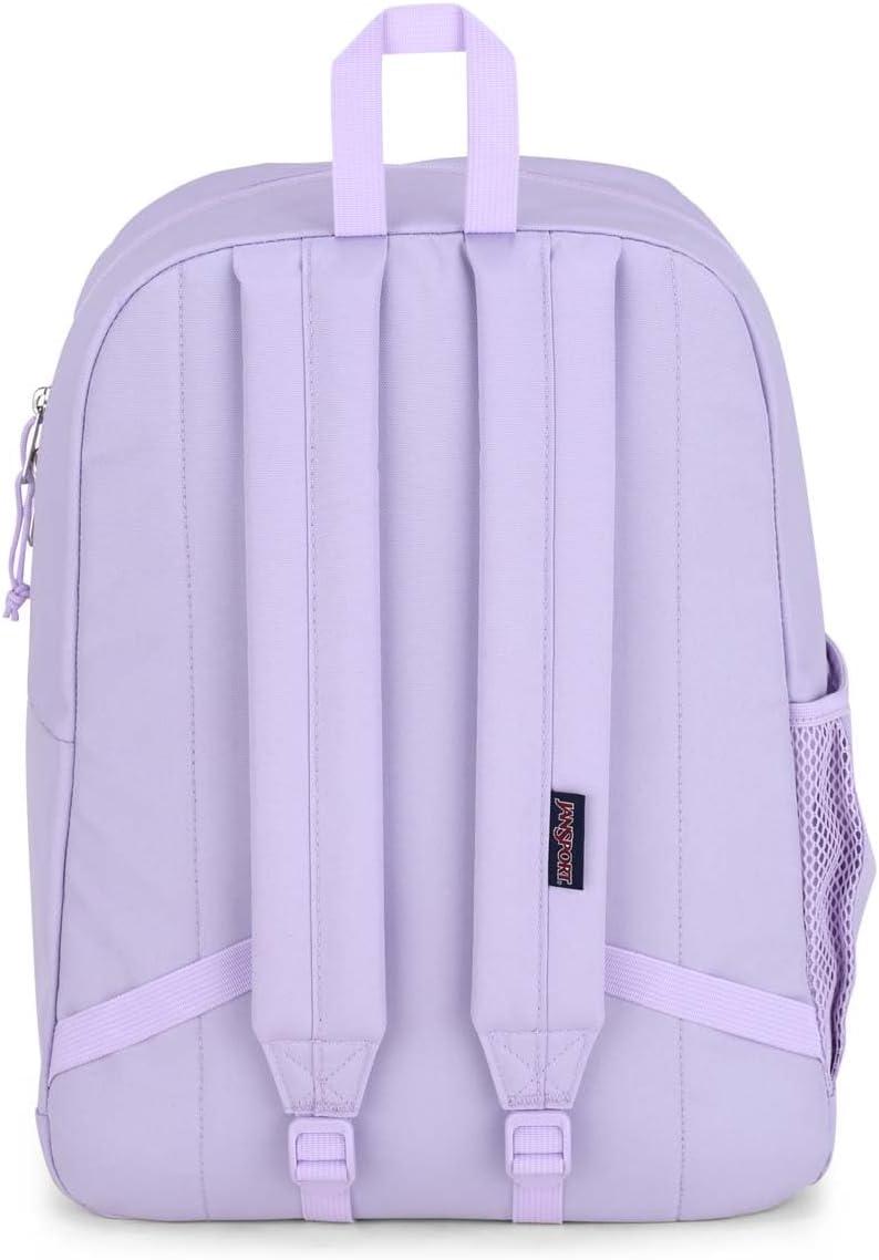 imageJanSport Cross Town Plus Backpack  Large Main Compartment Side Water Bottle Pocket 15Inch Padded Laptop Sleeve  BlackPastel Lilac