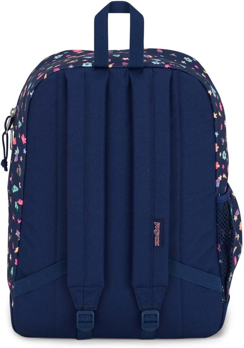 imageJanSport Cross Town Plus Backpack  Large Main Compartment Side Water Bottle Pocket 15Inch Padded Laptop Sleeve  BlackSlice of Fun
