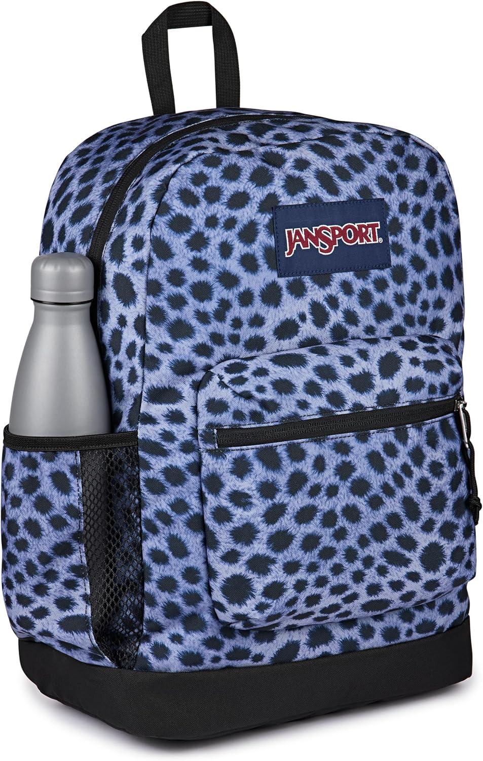 imageJanSport Cross Town Plus Backpack  Large Main Compartment Side Water Bottle Pocket 15Inch Padded Laptop Sleeve  BlackSurreal Spots