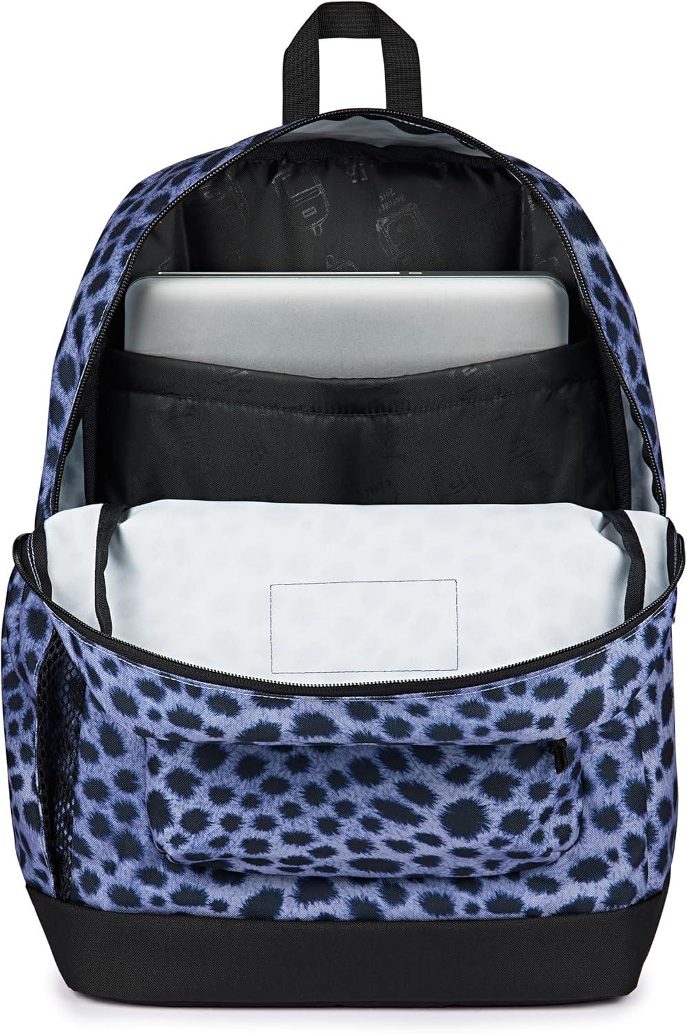 imageJanSport Cross Town Plus Backpack  Large Main Compartment Side Water Bottle Pocket 15Inch Padded Laptop Sleeve  BlackSurreal Spots