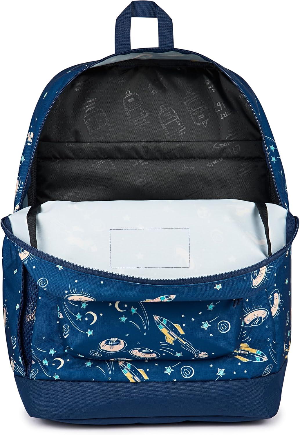 imageJanSport Cross Town Plus Backpack  Large Main Compartment Side Water Bottle Pocket 15Inch Padded Laptop Sleeve  BlackVortex Voyage