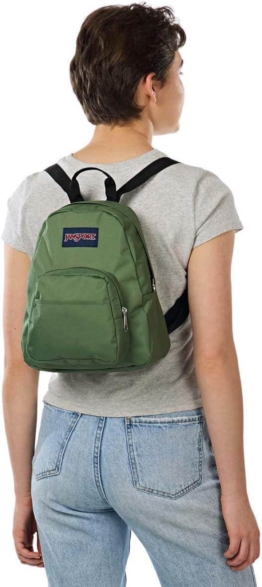 imageJanSport Half Pint Mini Backpack 102 L  Durable Mini Bag Purse with Adjustable Shoulder Straps Single Main Compartment Zippered Stash Pocket BlackCargo Green