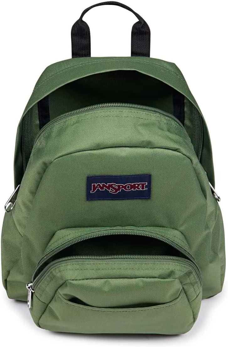 imageJanSport Half Pint Mini Backpack 102 L  Durable Mini Bag Purse with Adjustable Shoulder Straps Single Main Compartment Zippered Stash Pocket BlackCargo Green