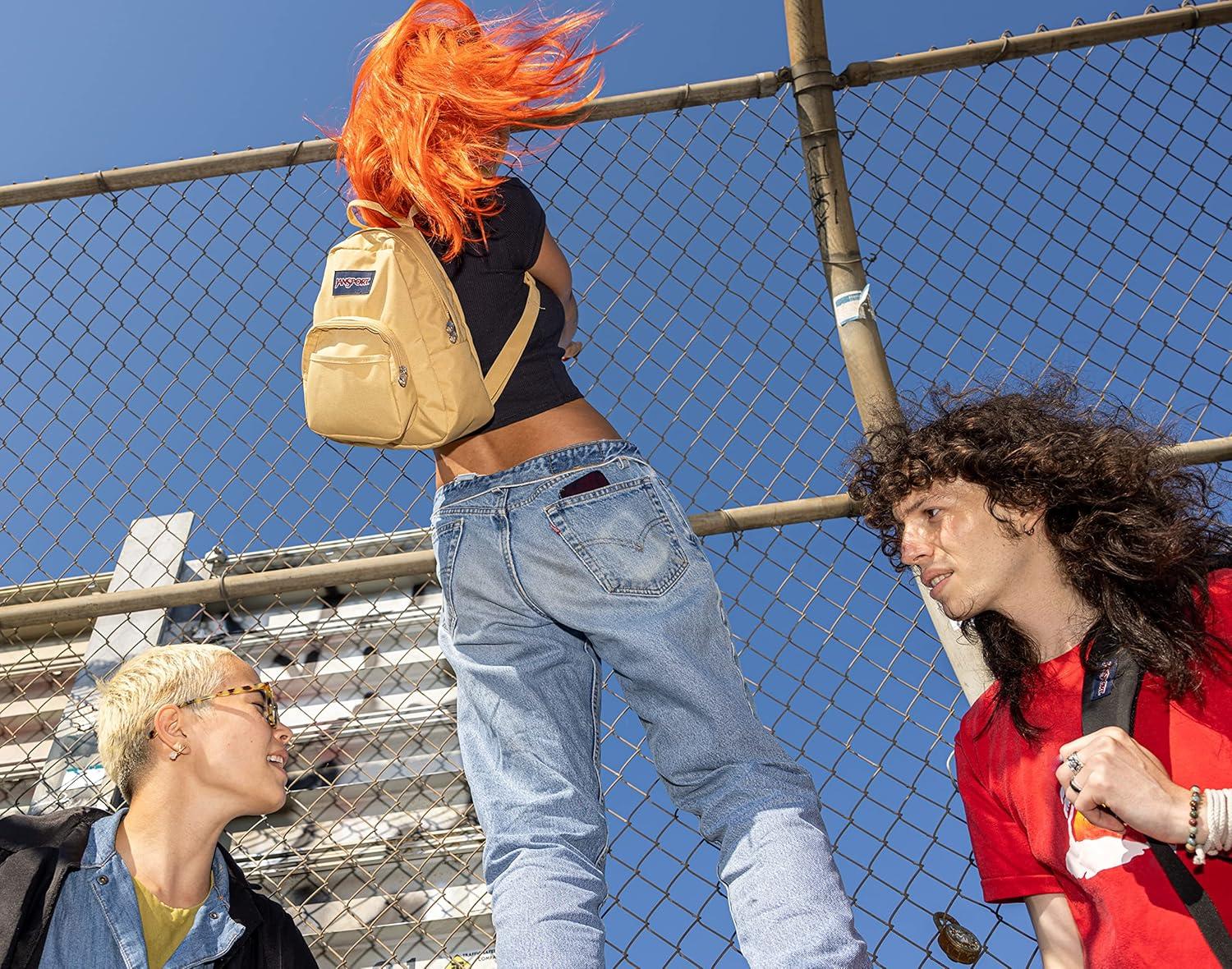 imageJanSport Half Pint Mini Backpack 102 L  Durable Mini Bag Purse with Adjustable Shoulder Straps Single Main Compartment Zippered Stash Pocket BlackMisty Rose