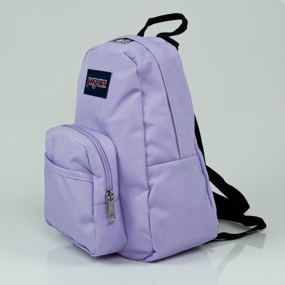 imageJanSport Half Pint Mini Backpack 102 L  Durable Mini Bag Purse with Adjustable Shoulder Straps Single Main Compartment Zippered Stash Pocket BlackPastel Lilac