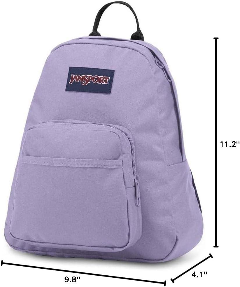 imageJanSport Half Pint Mini Backpack 102 L  Durable Mini Bag Purse with Adjustable Shoulder Straps Single Main Compartment Zippered Stash Pocket BlackPastel Lilac